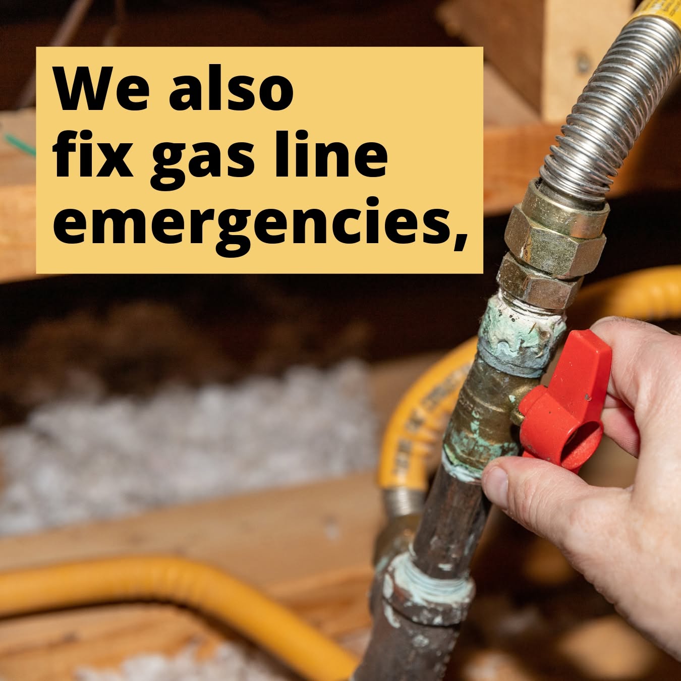 Gas line emergency repair by Miley Plumbing
