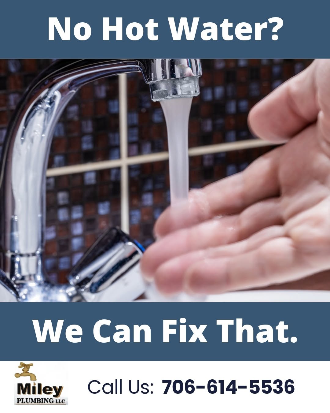 No hot water? Miley Plumbing water heater repair